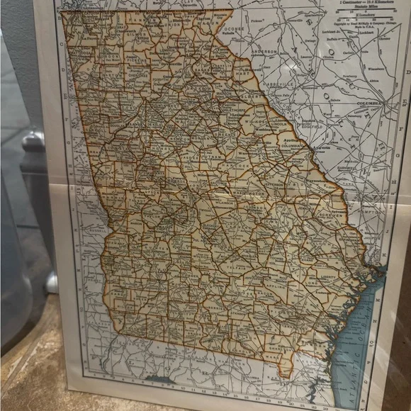 Wall Art - Vintage North Carolina Georgia and Florida Map Prints (set of 3) - Picture 5 of 12